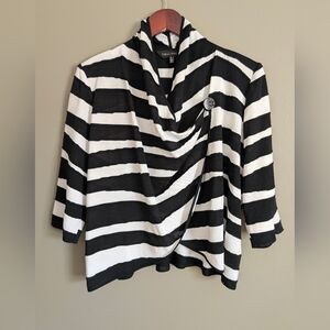 Ming Wang Asymmetric Draped Cardigan Size PL